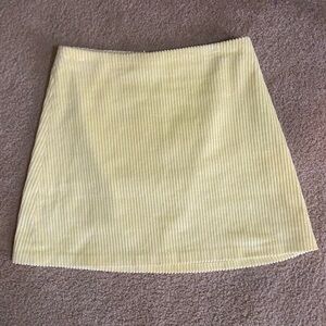 Aritzia Wilfred Yellow Corduroy Skirt